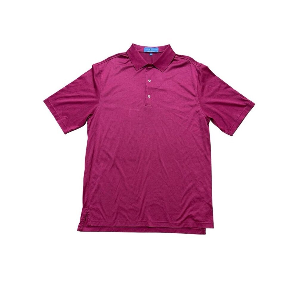 Fairway & Greene Polo Shirt L Burgundy Golf Houston Shell Open Logo